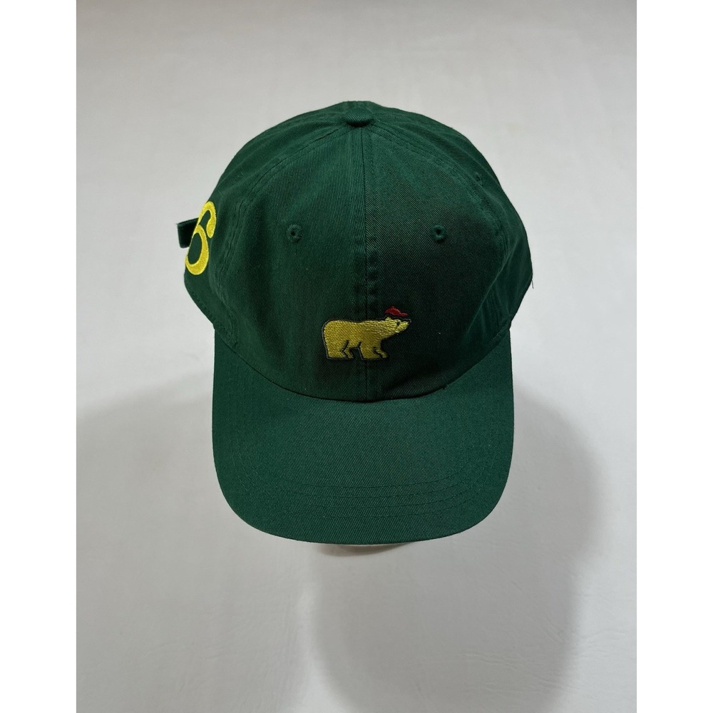Golden Bear Jack Nicklaus Masters 6 Win Embroidered Hat Adjustable Green Golf